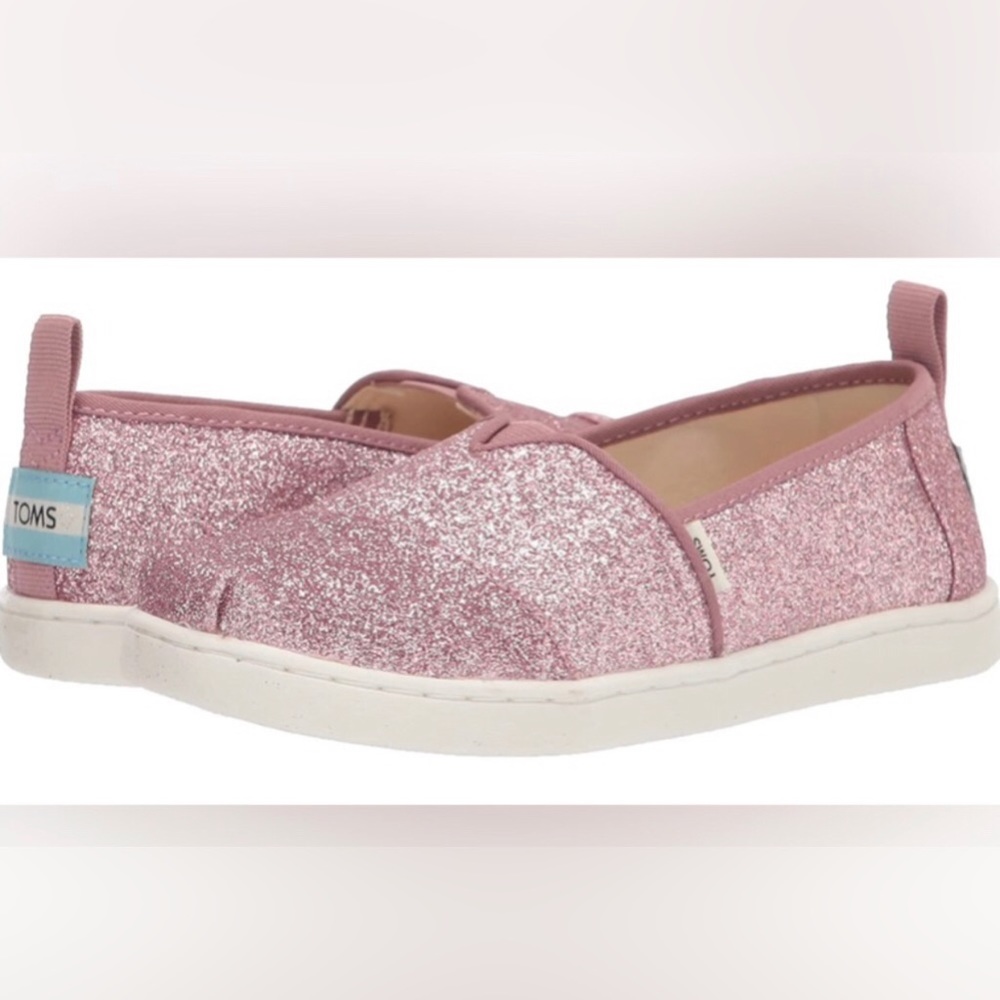 Tom’s glitter Alpargatta slip on pink